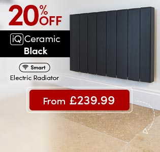Black Ecostrad iQ Ceramic radiators